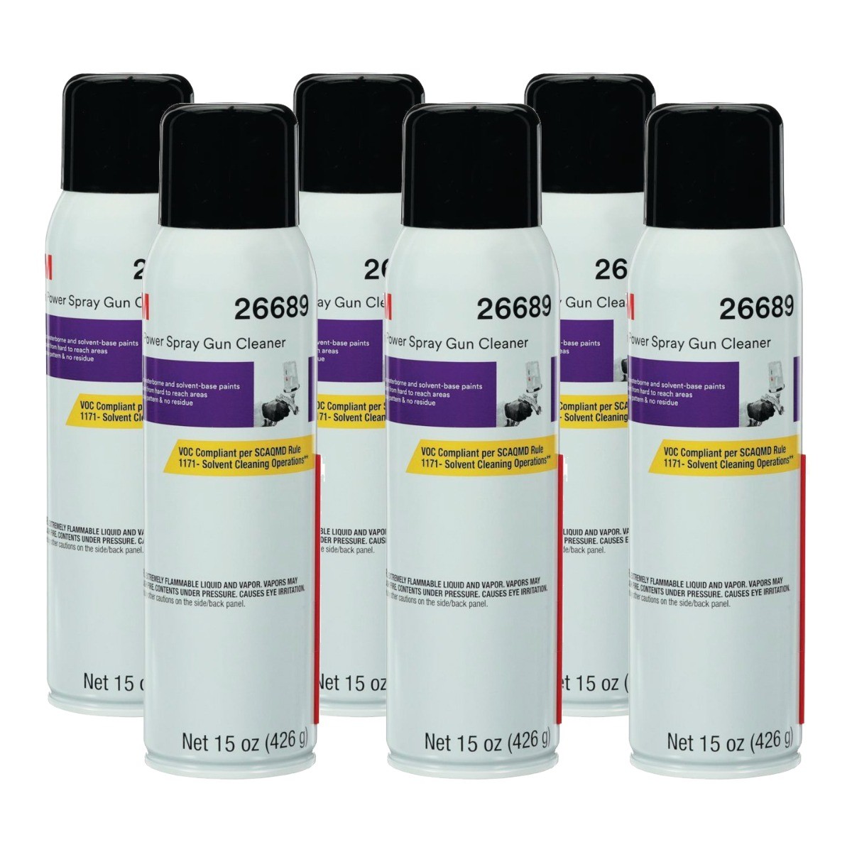 3M 26689 High Power Spray Gun Aerosol Cleaner 15oz. (6 Pack)