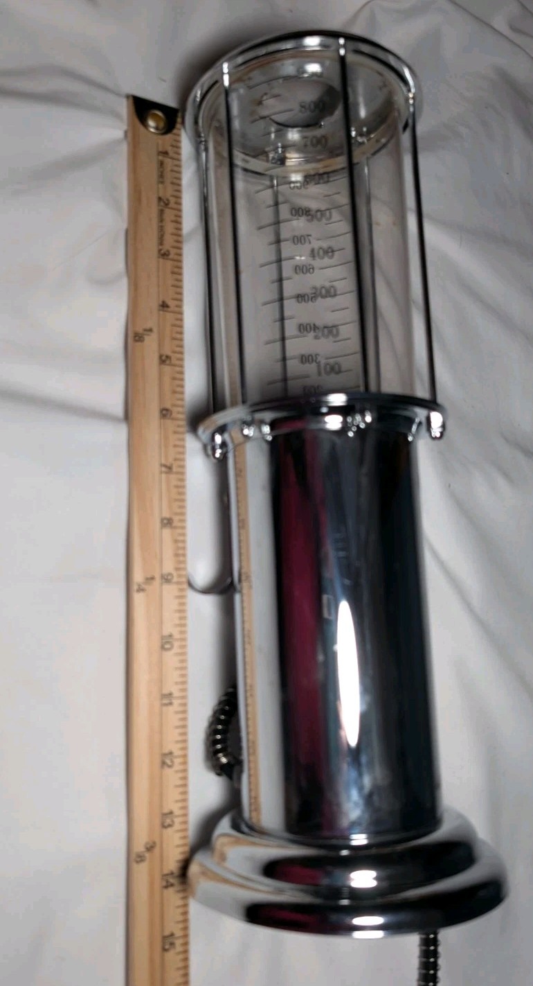 GODINGER Fill’er Up Liquor Pump GAS PUMP Liquor SILVER Beverage Dispenser 14"