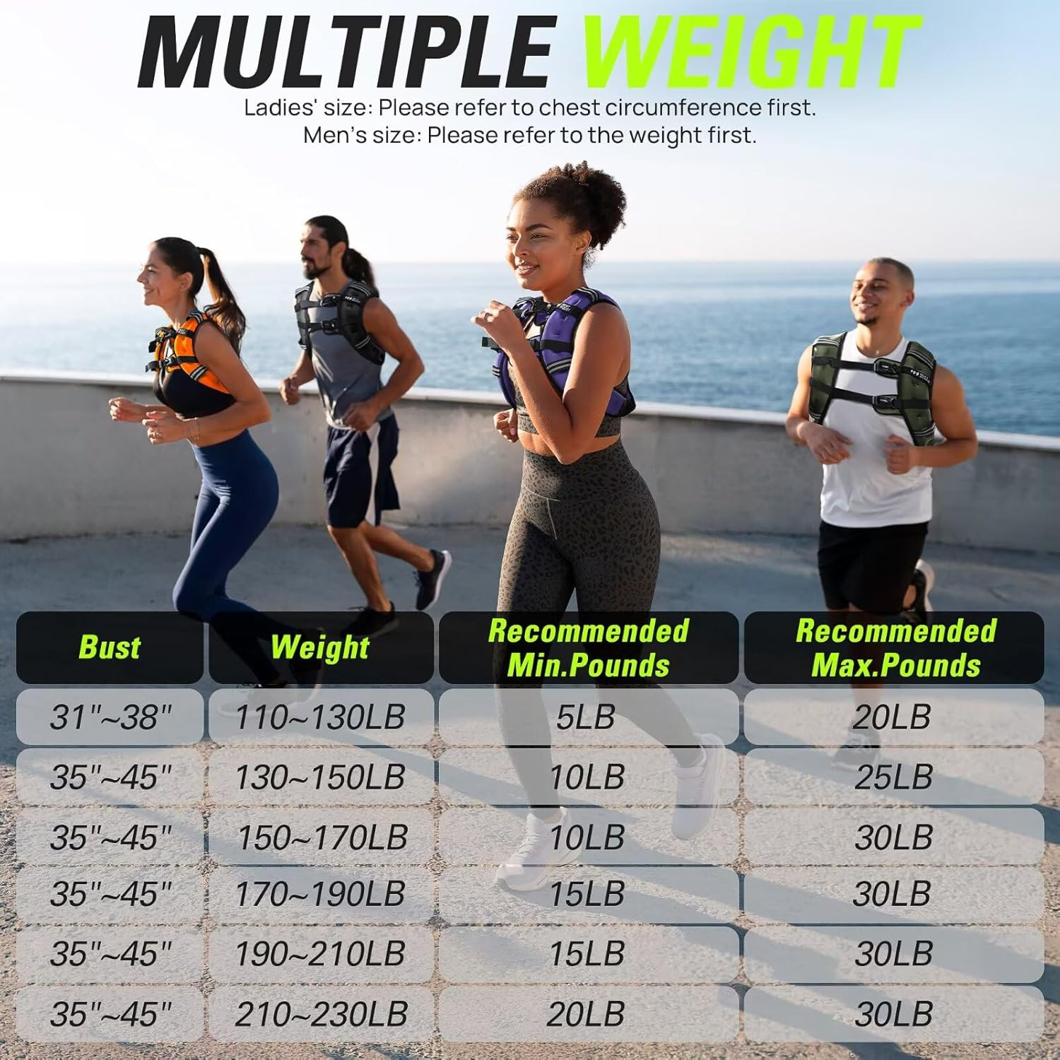 Weighted Vest Woman 5 12 15 20 25 30 Lb Weight Vest with Ironsand for Walking St