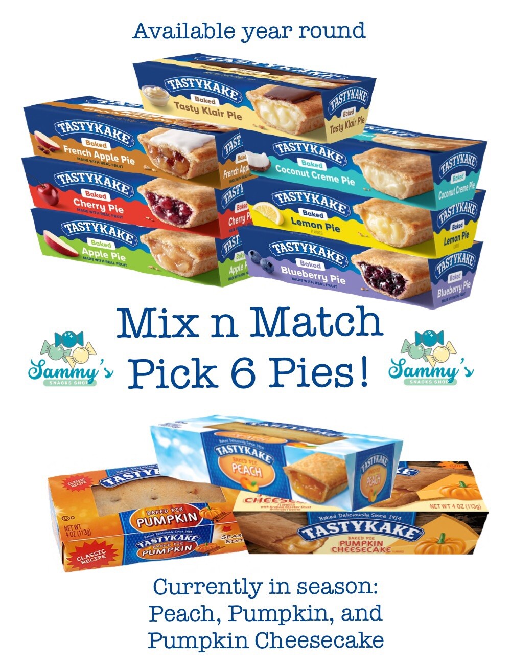 Tastykake Mix n Match! Pick Your Own 6 Assorted Baked Pies