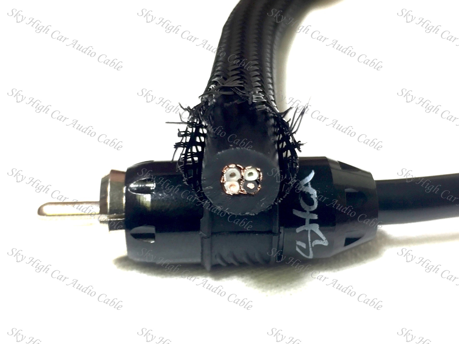 Sky High Car Audio 18 ft 2 Channel PREMIUM RCA Cable Nylon Copper Braided 6 M