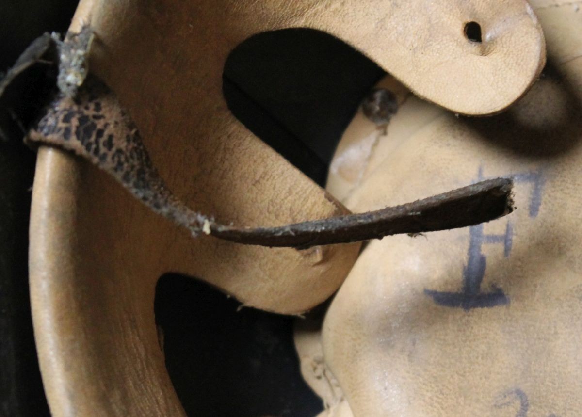 WW2 GERMAN STAHLHELM HELMET FSP M34 FIREFIGHTERS FIRE PROTECTION POLICE (a)