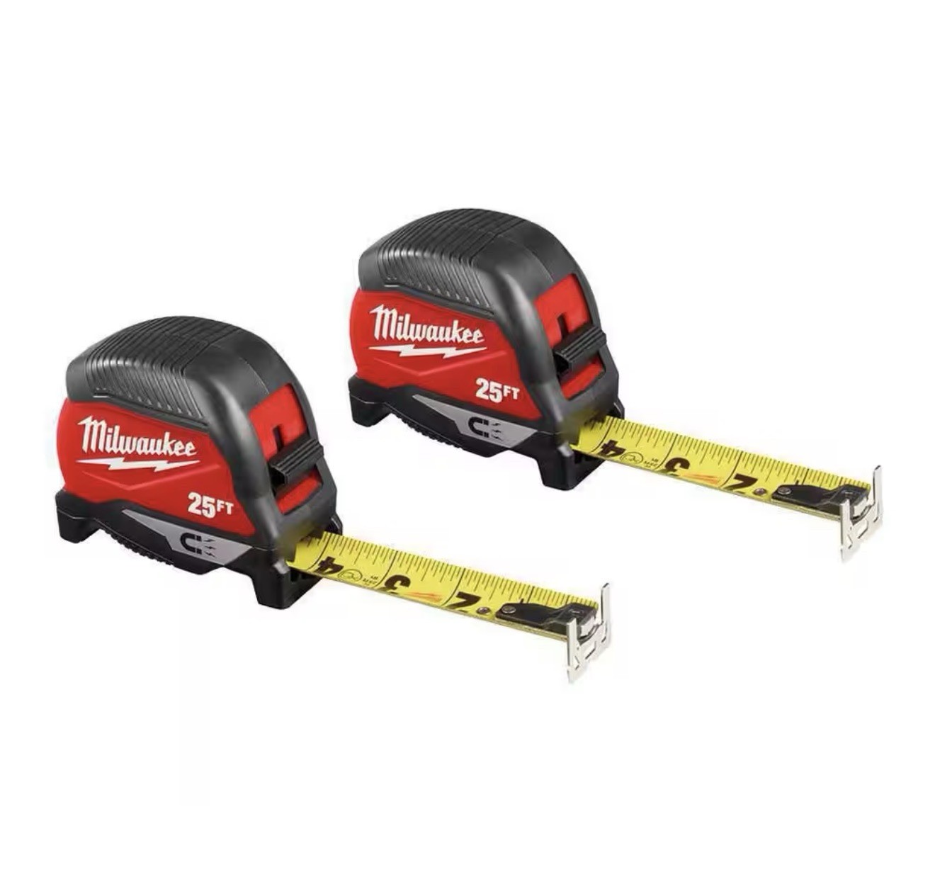 Milwaukee 48-22-1025MG 25' Heavy Duty Magnetic Tape Measure - 2 PK