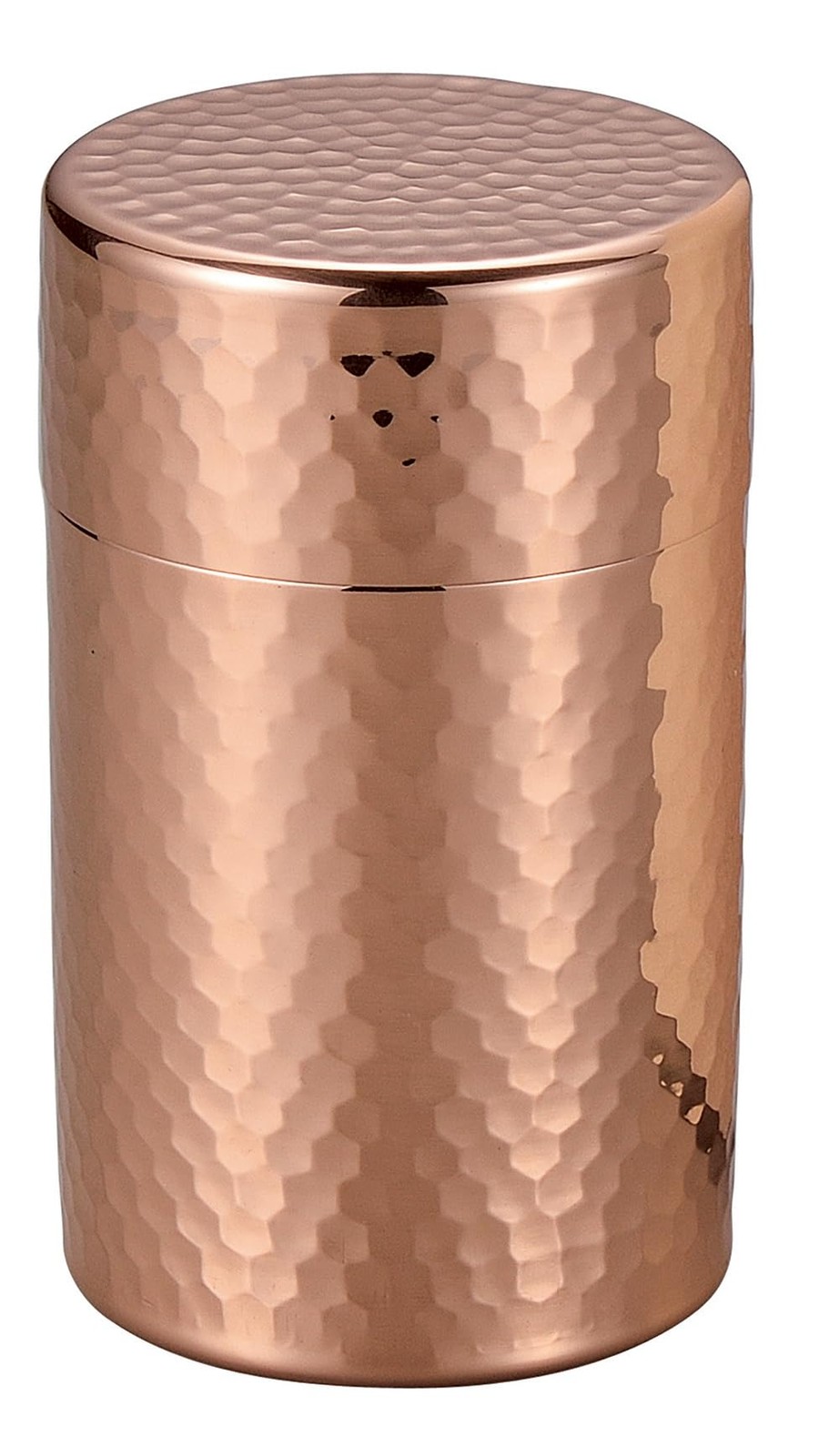 Asahi Pure Copper Tea Canister Hammered Finish Tsubame Certified