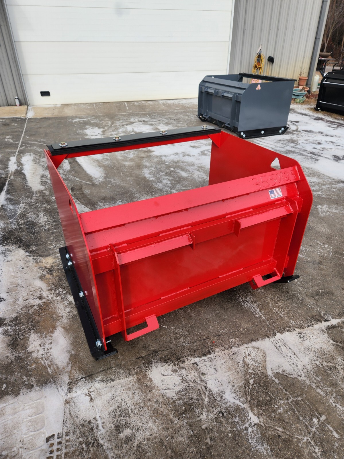 Mini Bobcat 4' HD Snow Pusher Box Rubber Back Drag MT52 MT55 MT85 MT100 463 S70