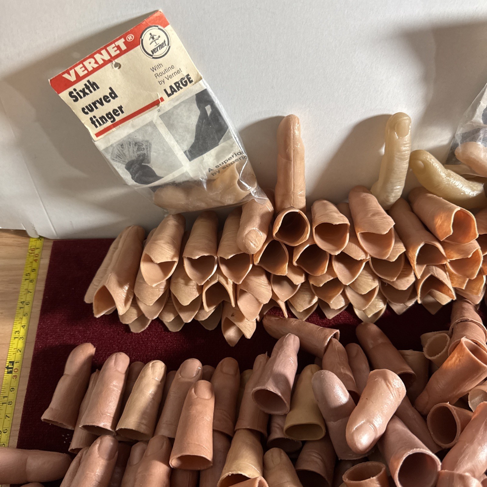 Huge Lot Of Six Curved Finger - Thumb/Finger Tip Gimmicks Magician’s Secret NOS