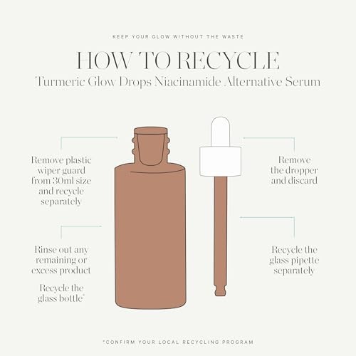 KORA Organics Turmeric Glow Drops, Certified Organic Radiance Face Serum with Ni