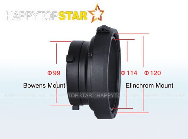 Bowens To Elinchrom Mount Speedring Speeding Ring Adapter Adaptor Converter f...