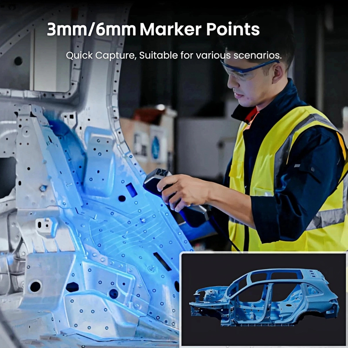 3D Scanning Markers 3.0/6.0mm, 3D Scanner Diffuse Reflection Tracking Reference