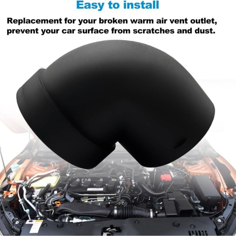 Air Heater Duct Connector, 75mm/3inch L-Shape Elbow Ducting Pipe Outlet 1PCS