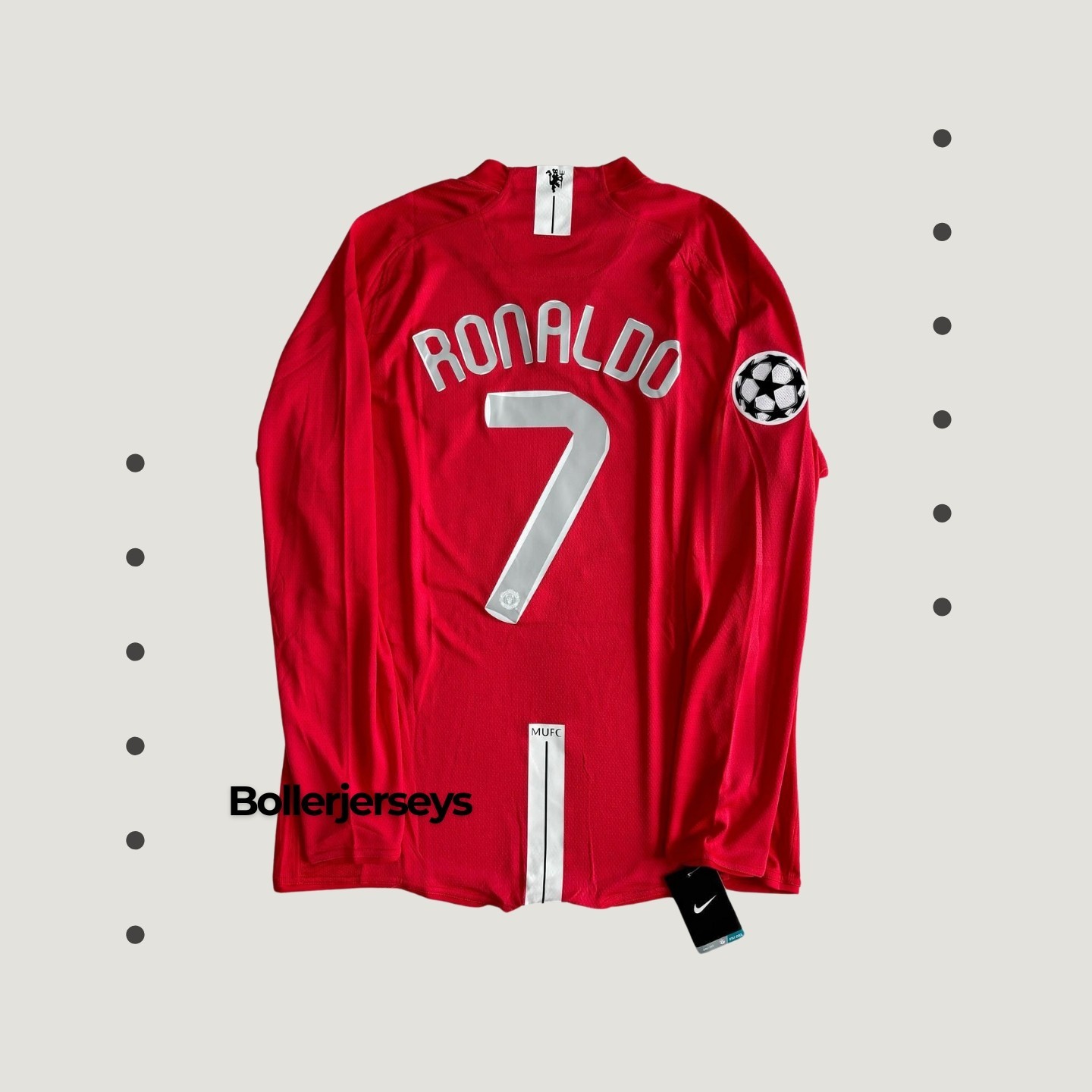 Manchester United 2008 UCL Final RED Home Jersey - Cristiano Ronaldo #7