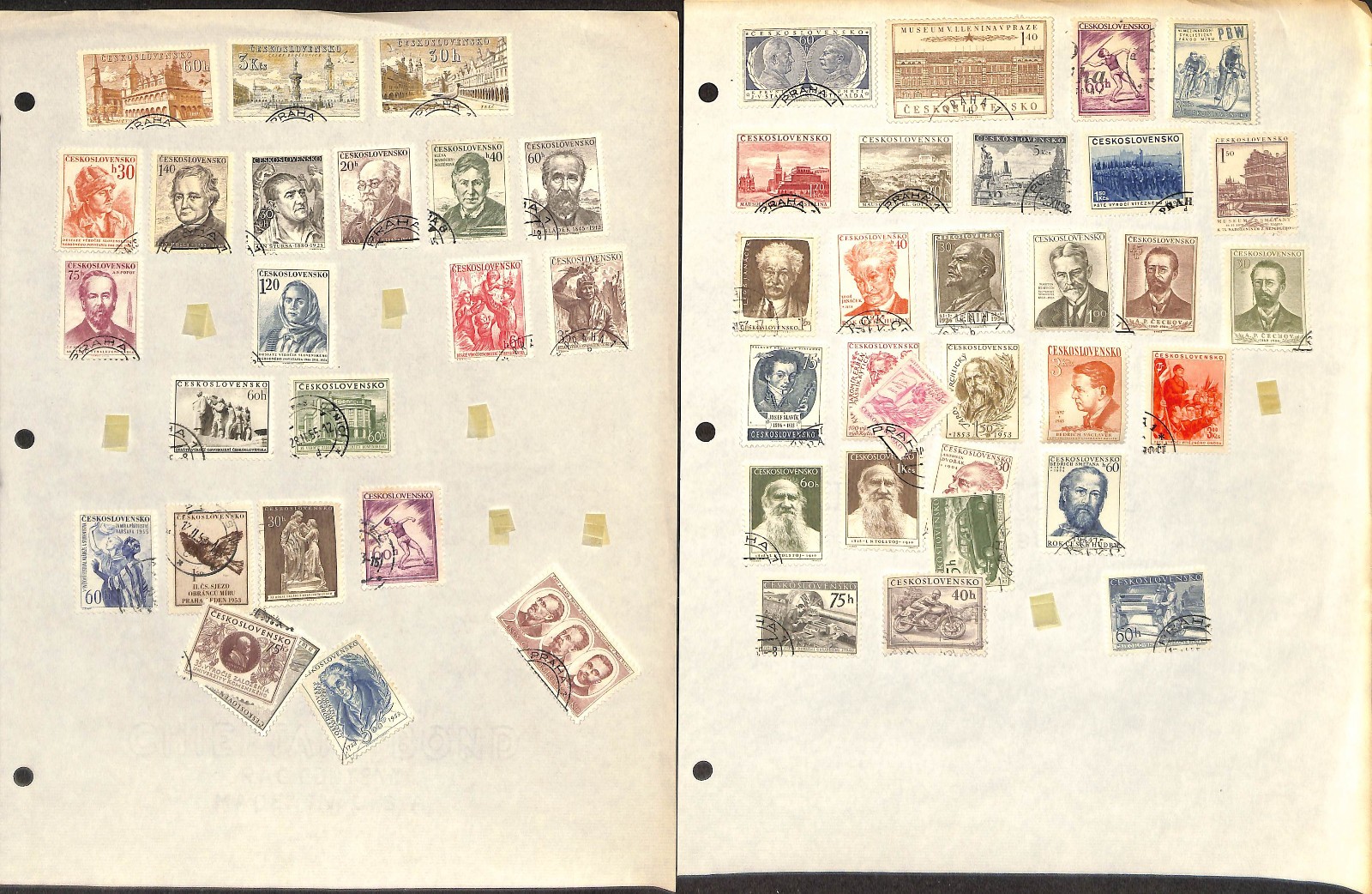 Czechoslovakia Stamp Collection on 42 Pages, 1918-1960 (BR)