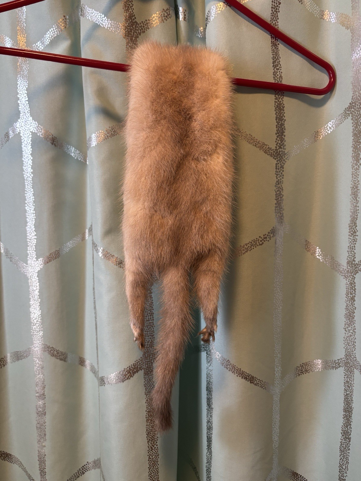 Vintage Mink Fur Whole Body Pelt Stole Collar Wrap ~Total length 25.5 inches