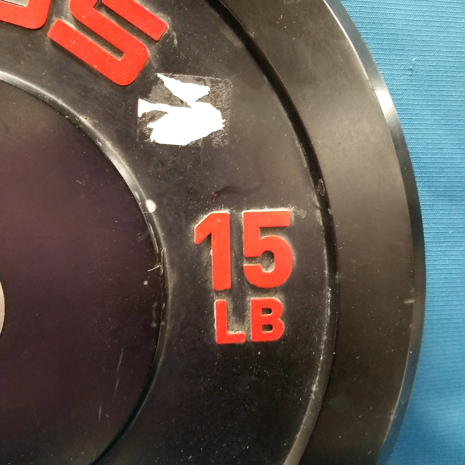 Ethos 15lbs Rubber Bumper Plate (1 Plate Only) 17 3/4"