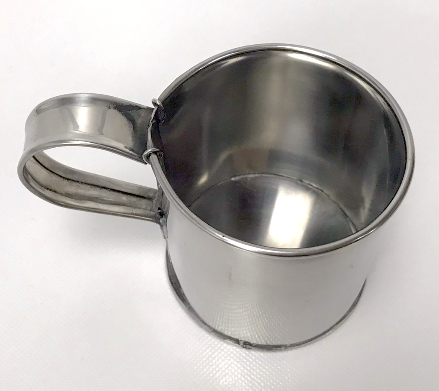Stainless Steel "Tin" Cup - Two Piece Bottom