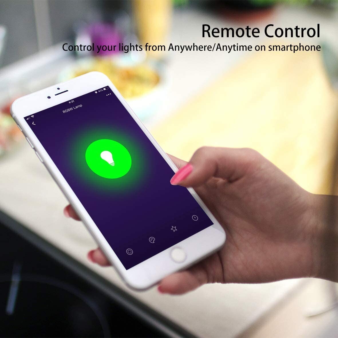 2Pcs E12 LED RGB Candelabra Smart Christmas Light Bulbs Google Alexa App control