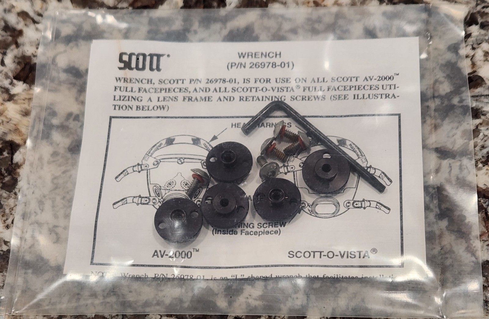 NEW OLD STOCK 3M Scott XP100152022 Frame Retainer Tool Kit 26978-01 SCBA