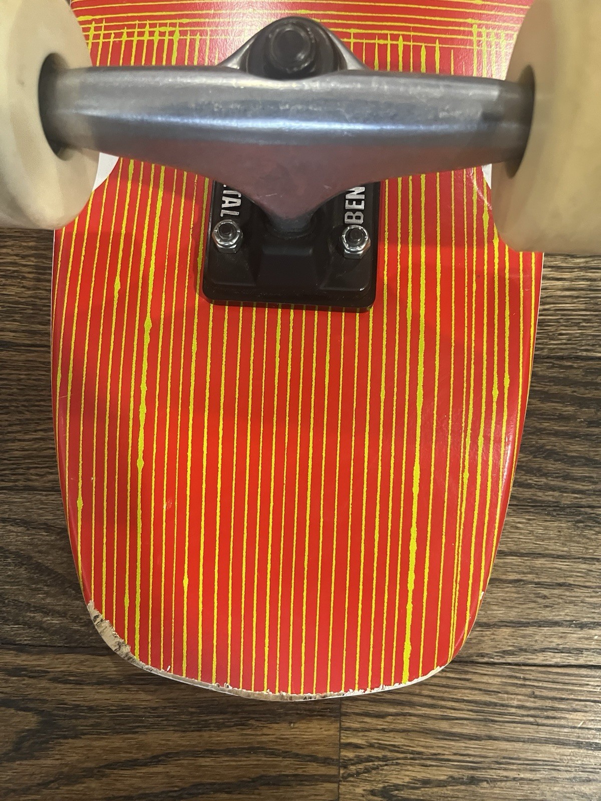 VERY RARE! Quiksilver Cruiser Skateboard W/ Bent Metal Trucks - Matching Wheels