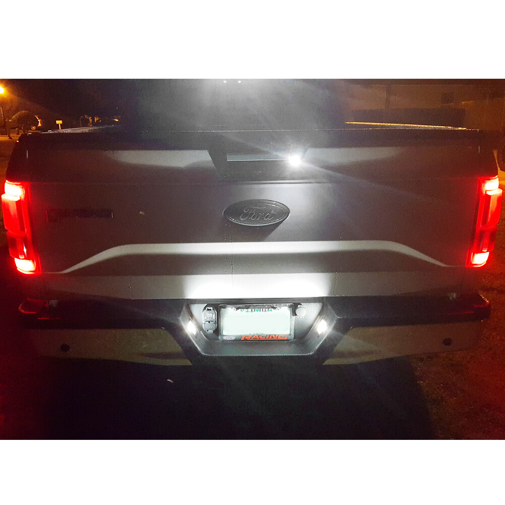 White LED License Plate Light Assembly For 2015-2020 2021 2022 2023 Ford F-150