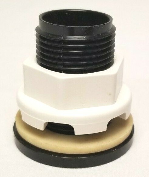 NEW 1/2" THROUGH WALL BULKHEAD 1/2" THREAD X SLIP FOR AQUATIC APPLICATIONS