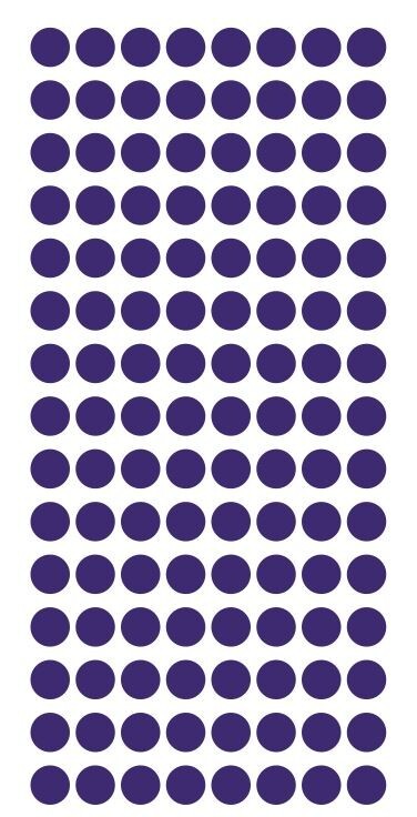 1/4" Purple Dots Round Vinyl Color Coded Inventory Label 1/4 Inch Dot Stickers