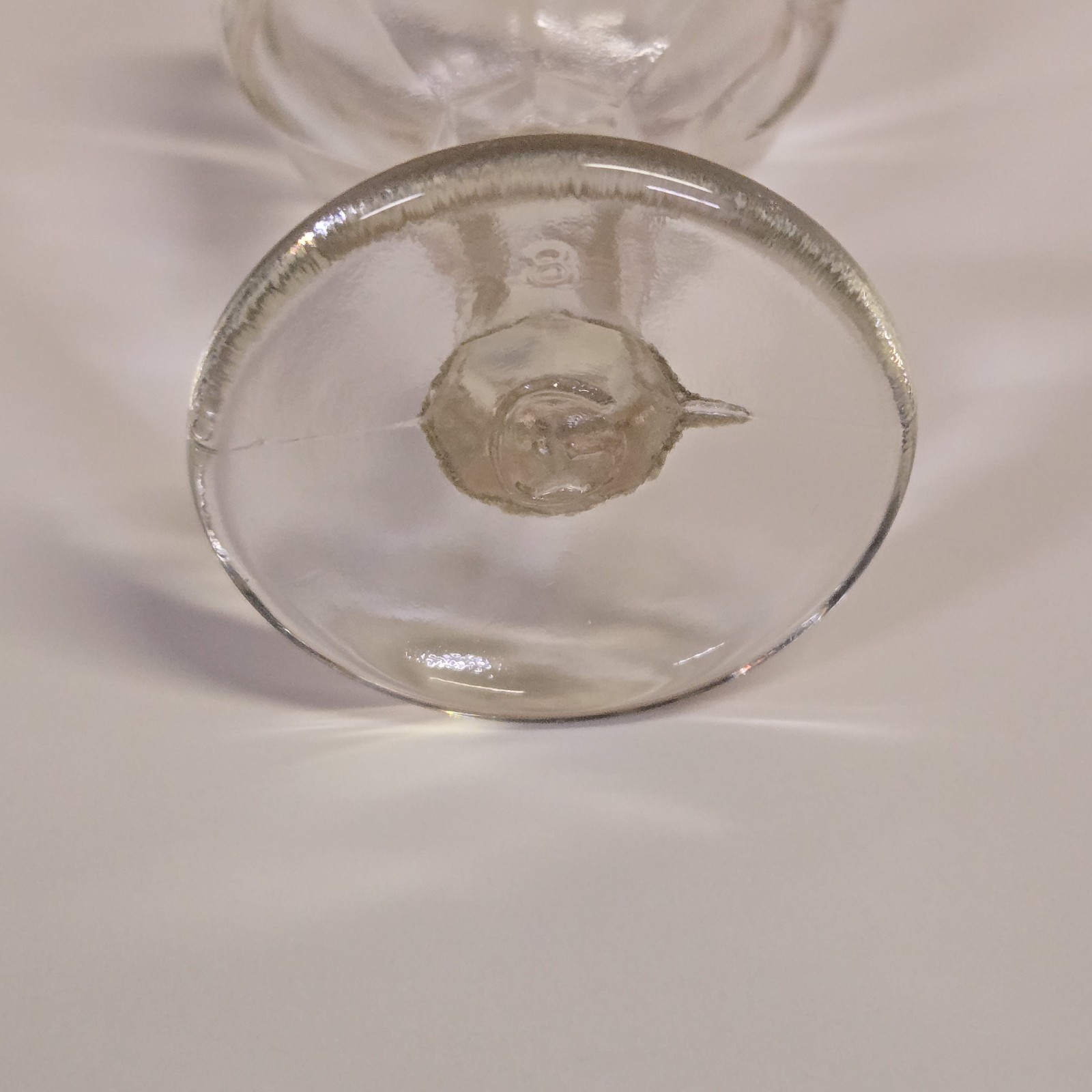 Vintage Gulfport 8 Paneled Clear Glass Eye Wash Cup Marked G
