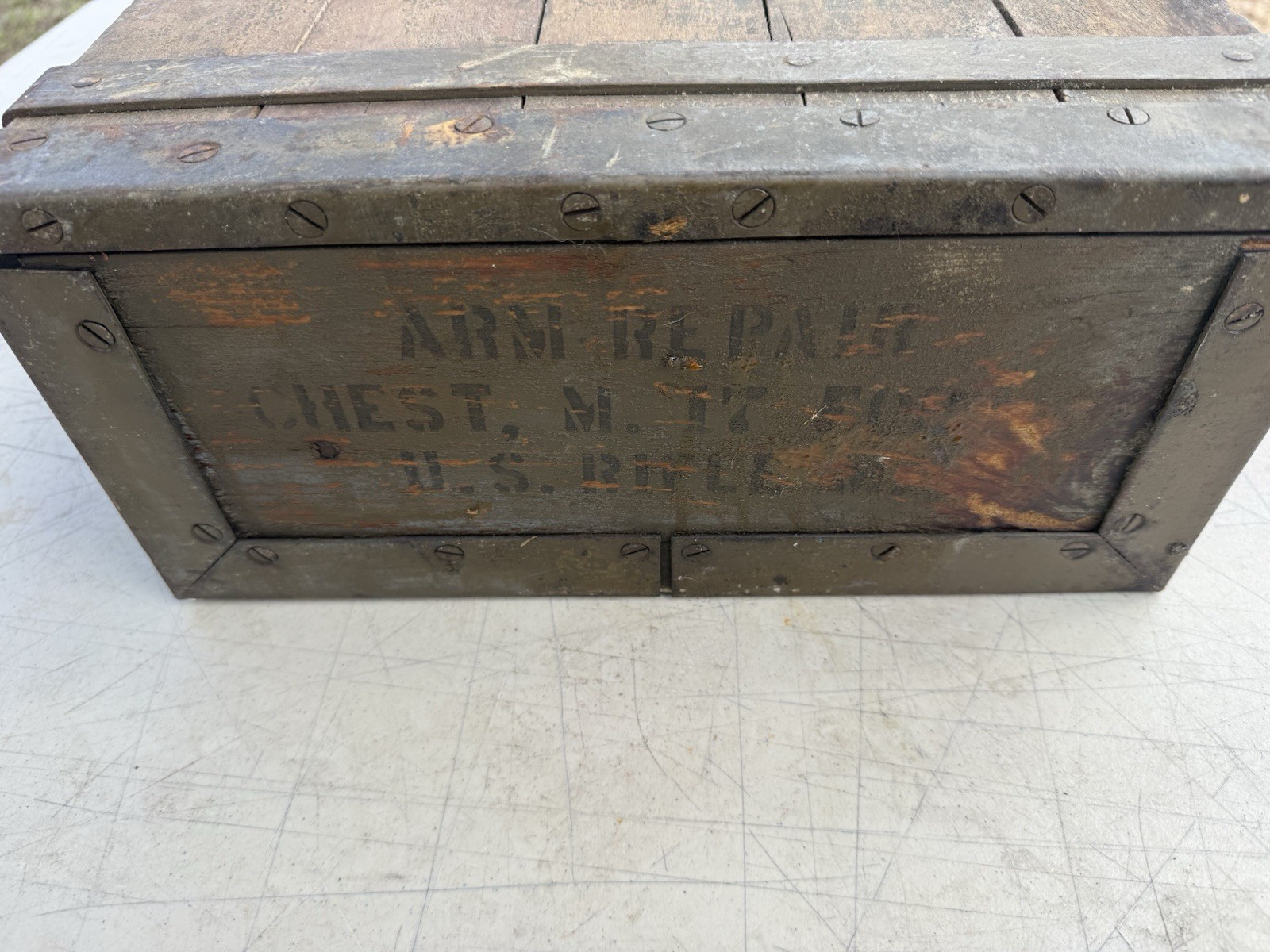 US Army Military Wooden - US M1917/P14 ARMORER REPAIR CHEST