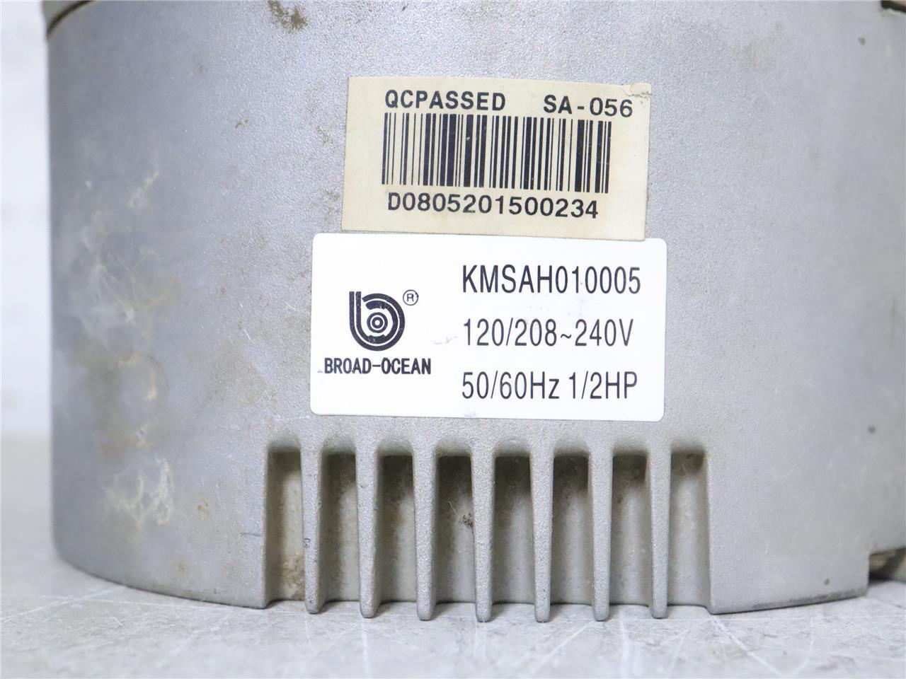 BROADOCEAN ZWK763B00501 622306 ECM Fan Motor 12HP 120208V KMSAH010005 G2U