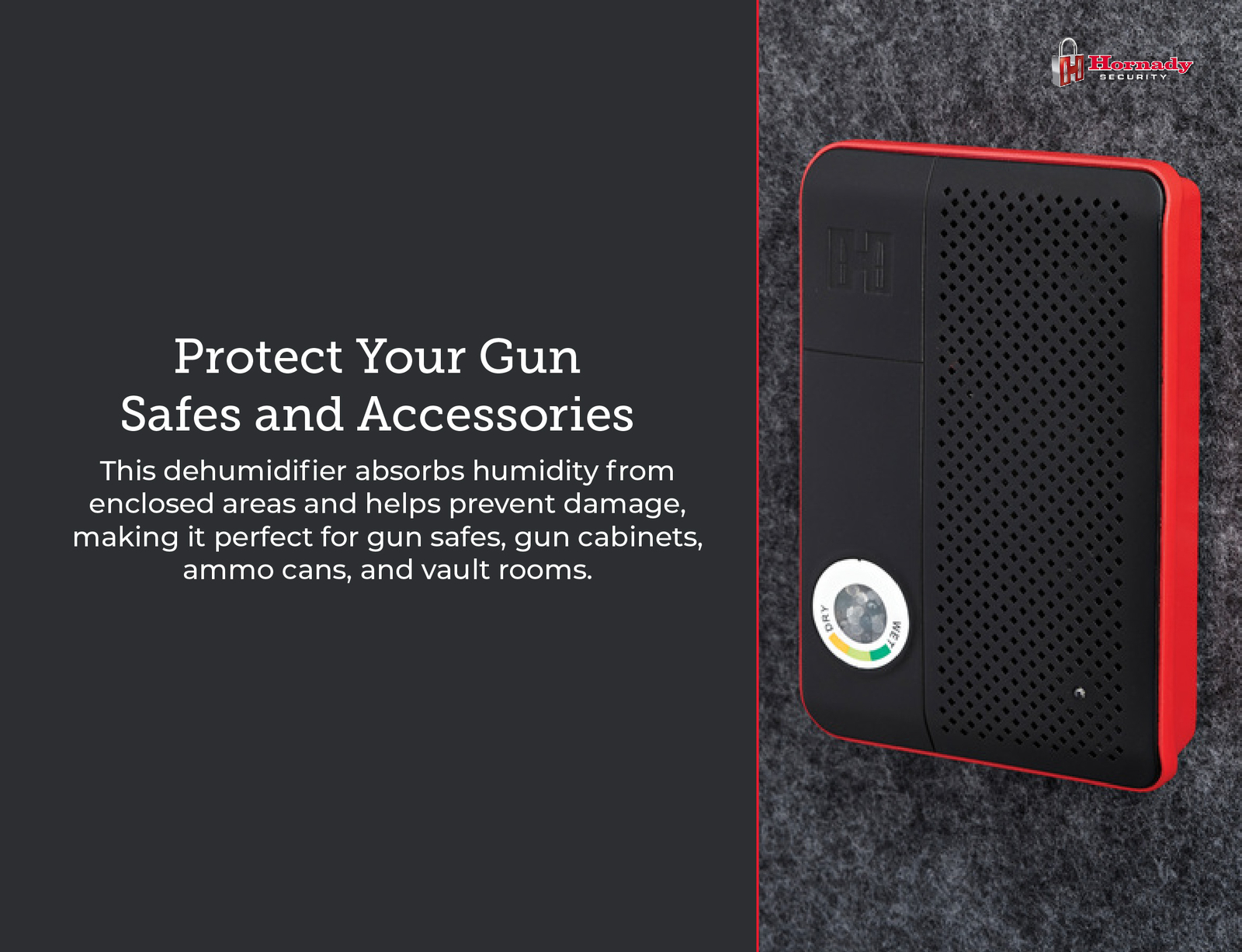 Hornady Rechargeable Dehumidifier - Portable Moisture Absorbers with Silica Gel