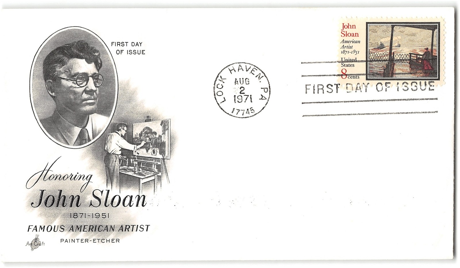 US #1433 FDC, 1971, Art Craft