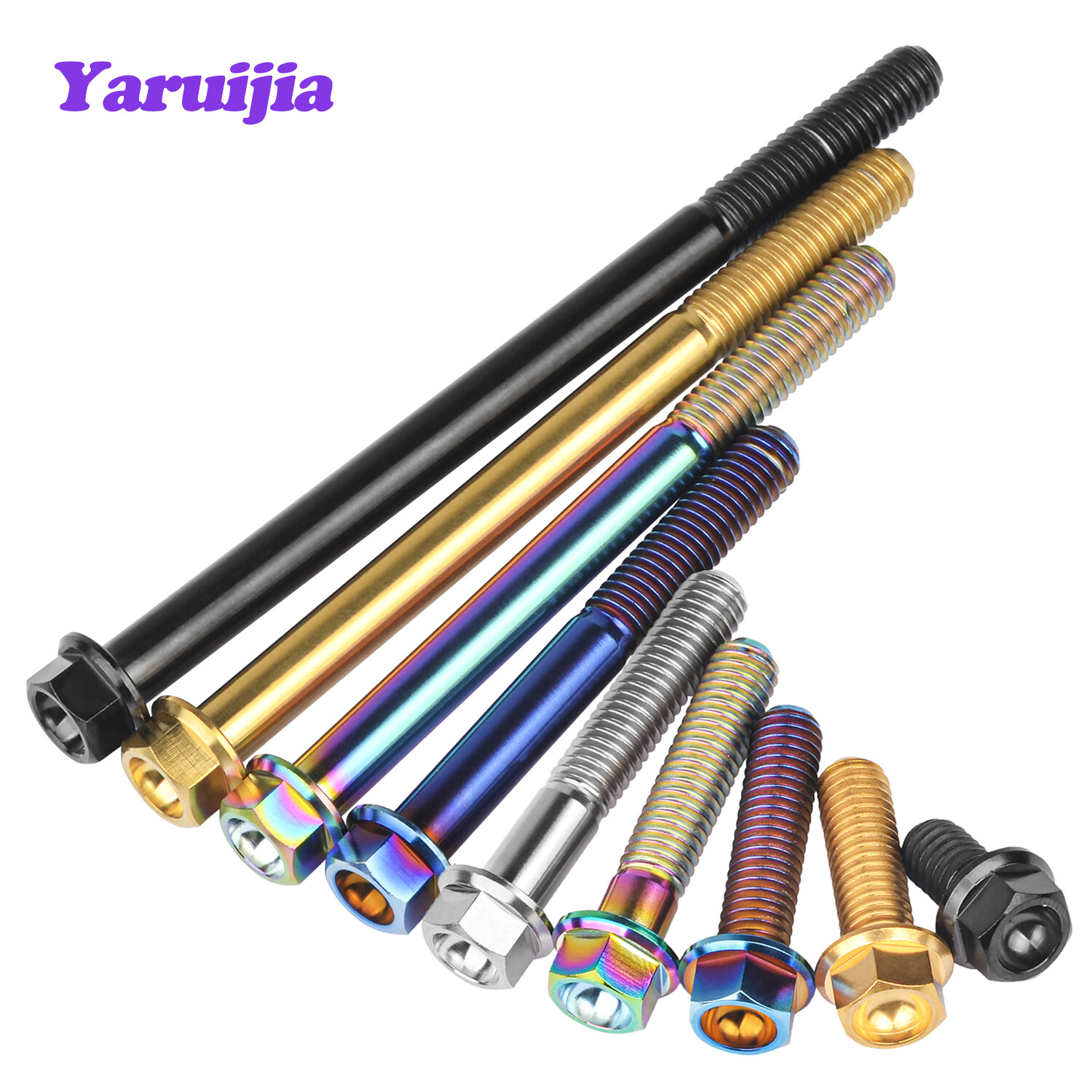 Titanium Bolt M8 Small Flange Head Hex Screws 15 20 25 30 35 40 45 50 55 60 65mm