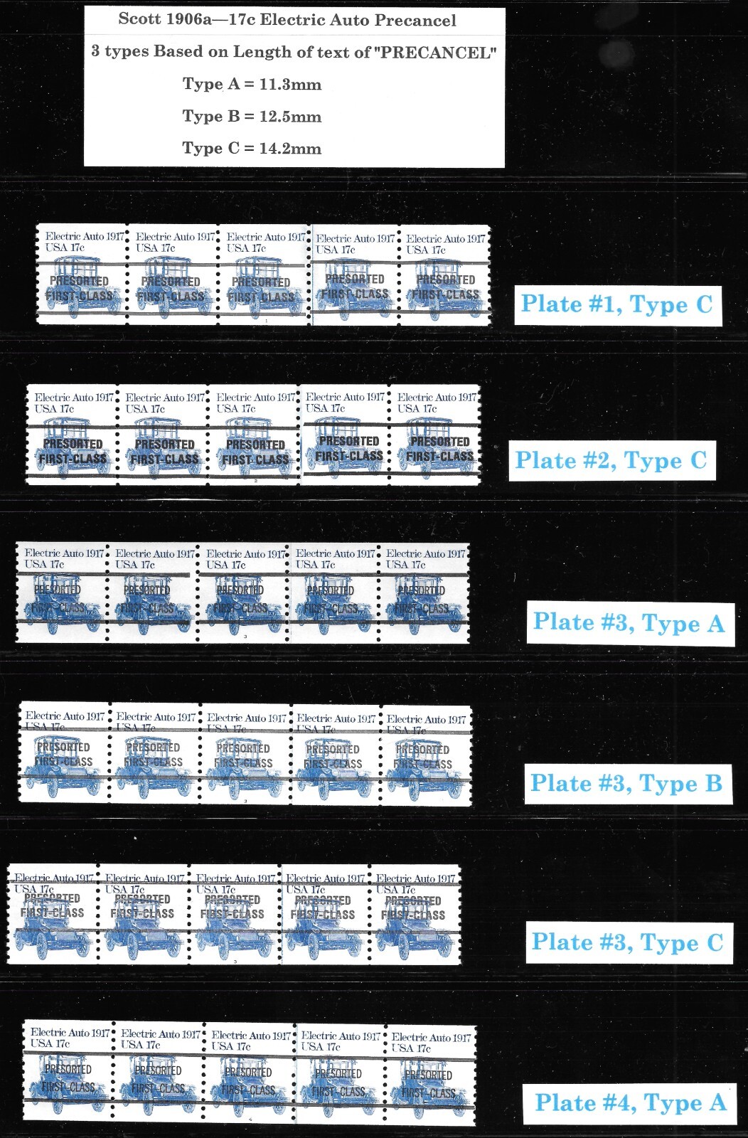 Scott # 1906-1906a 17c Auto PNC5s, Complete SET of 22, QUALITY! Cat.-$377.75