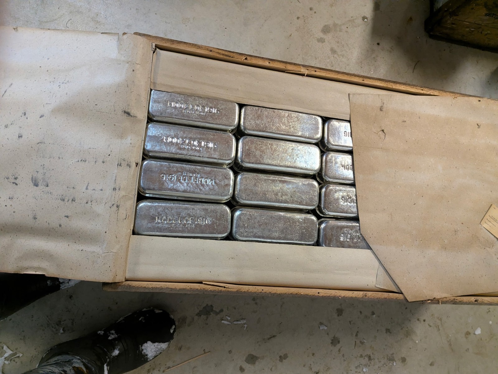 Original WWI Model of 1916 Bacon Tin Can Ration Meat Tin AEF US Army Pristine!