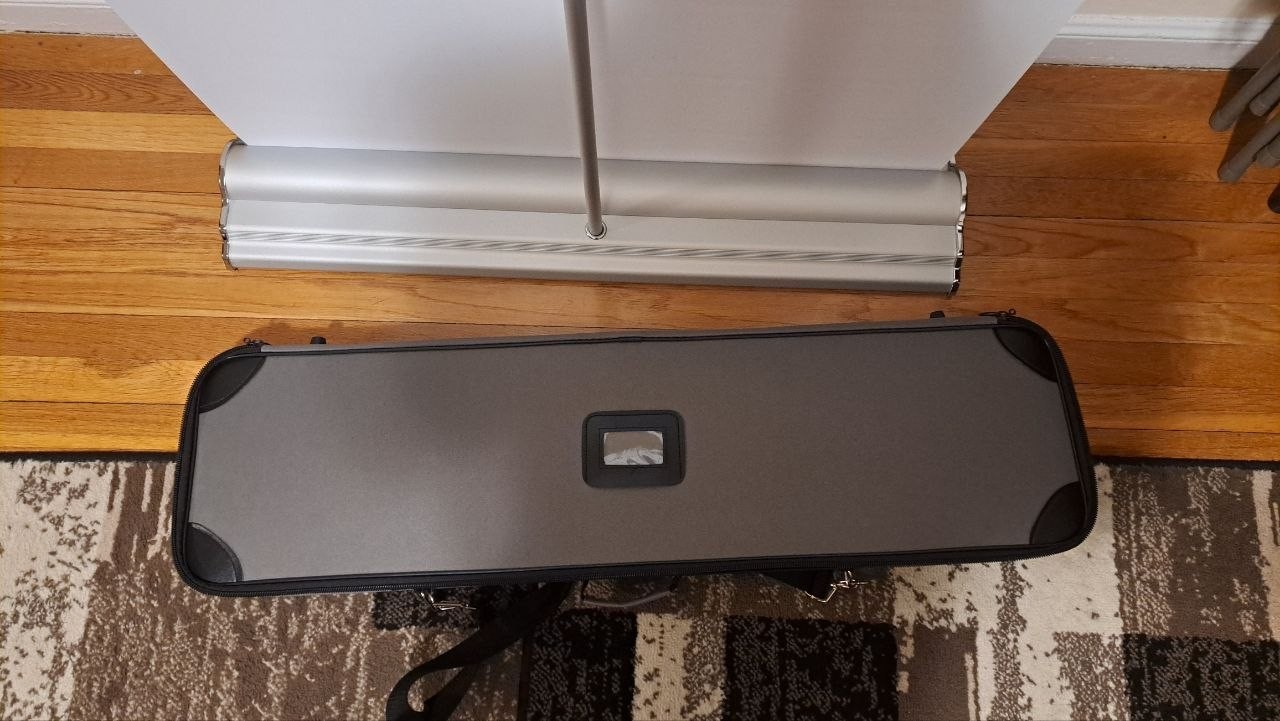 Retractable Banner Stand 33" x 80" – Aluminum – Trade Show Display w/ Carry Case