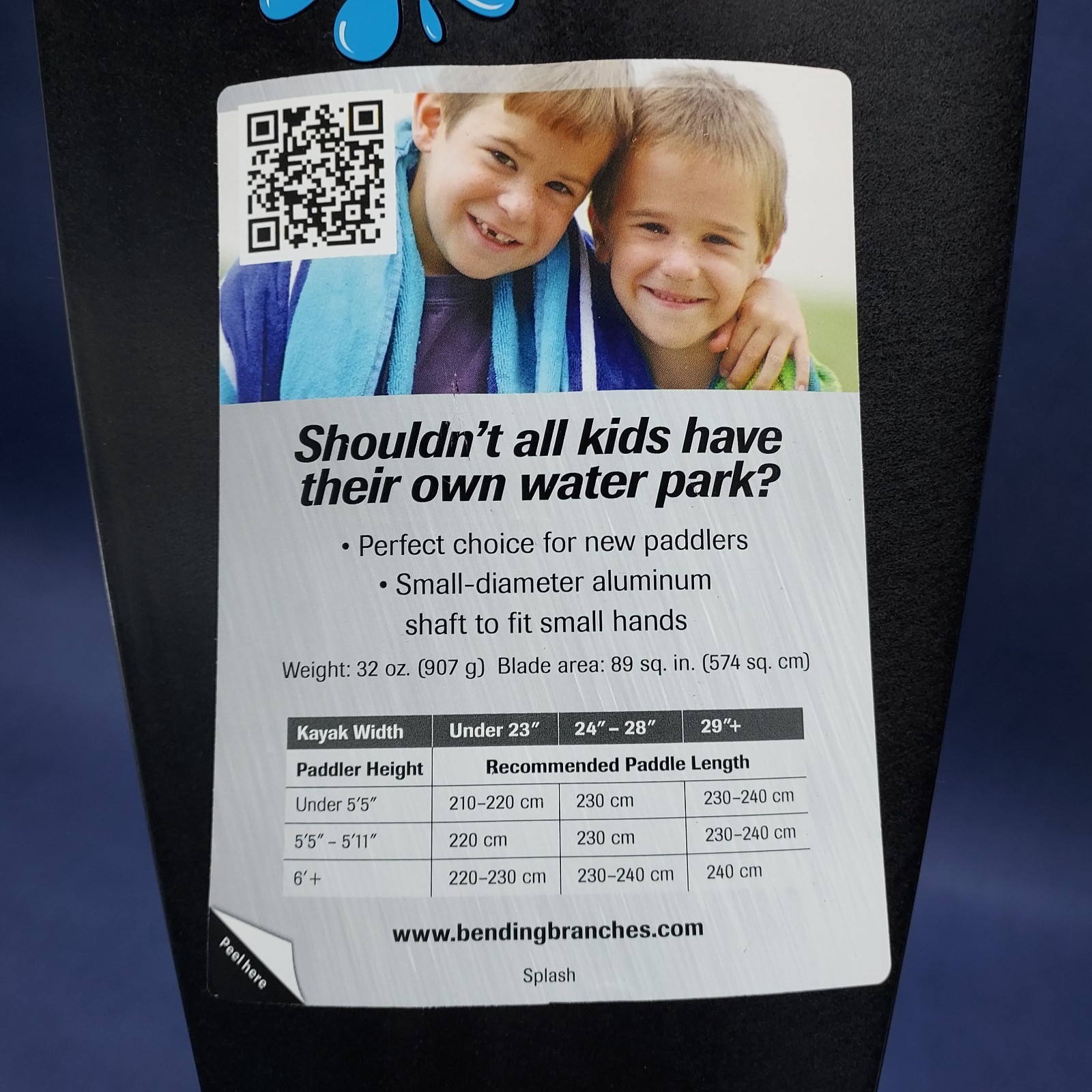 Bending Branches Splash Kids Kayak Paddle 200 CM