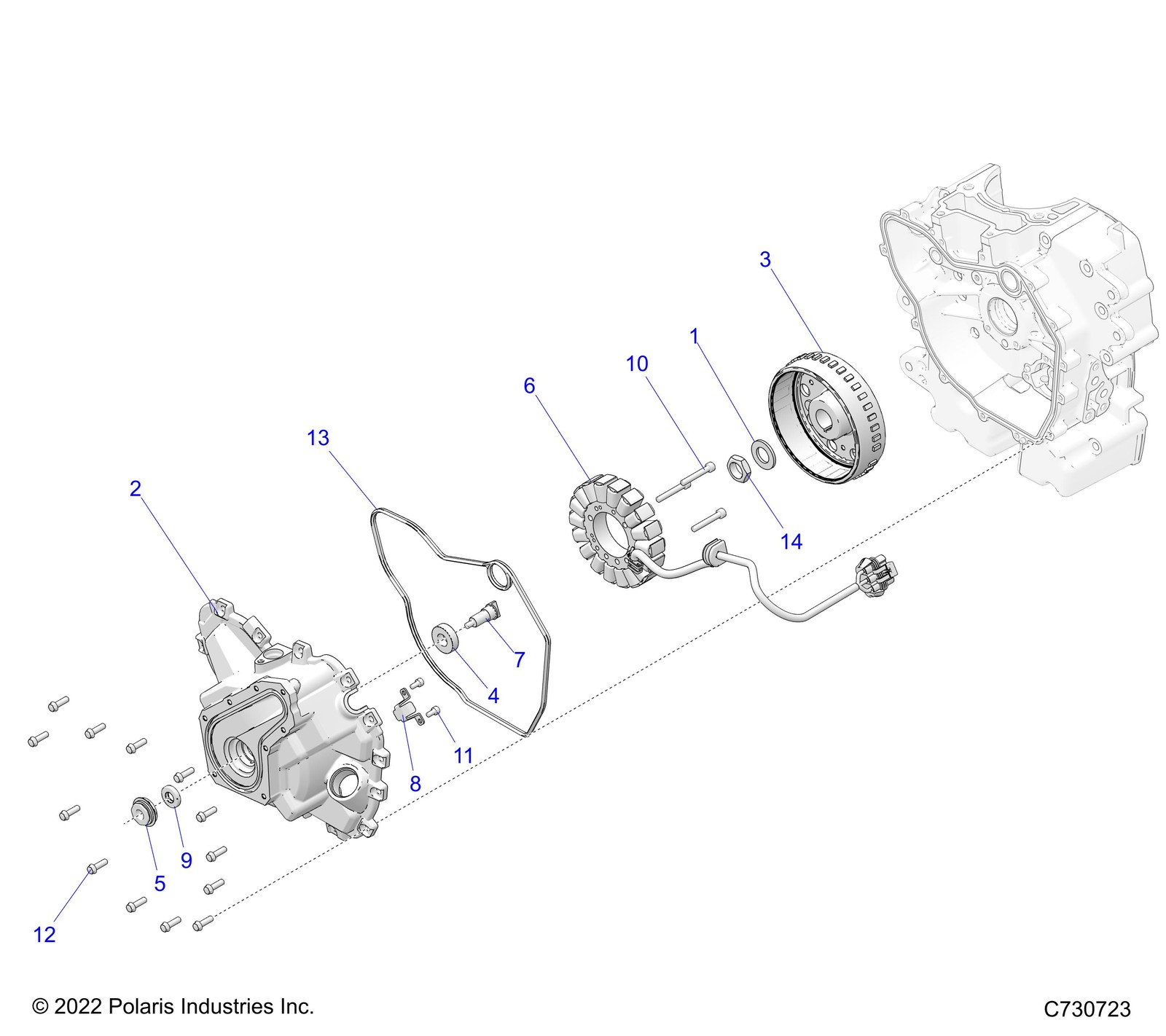 Polaris Flywheel, Genuine OEM Part 4016073, Qty 1