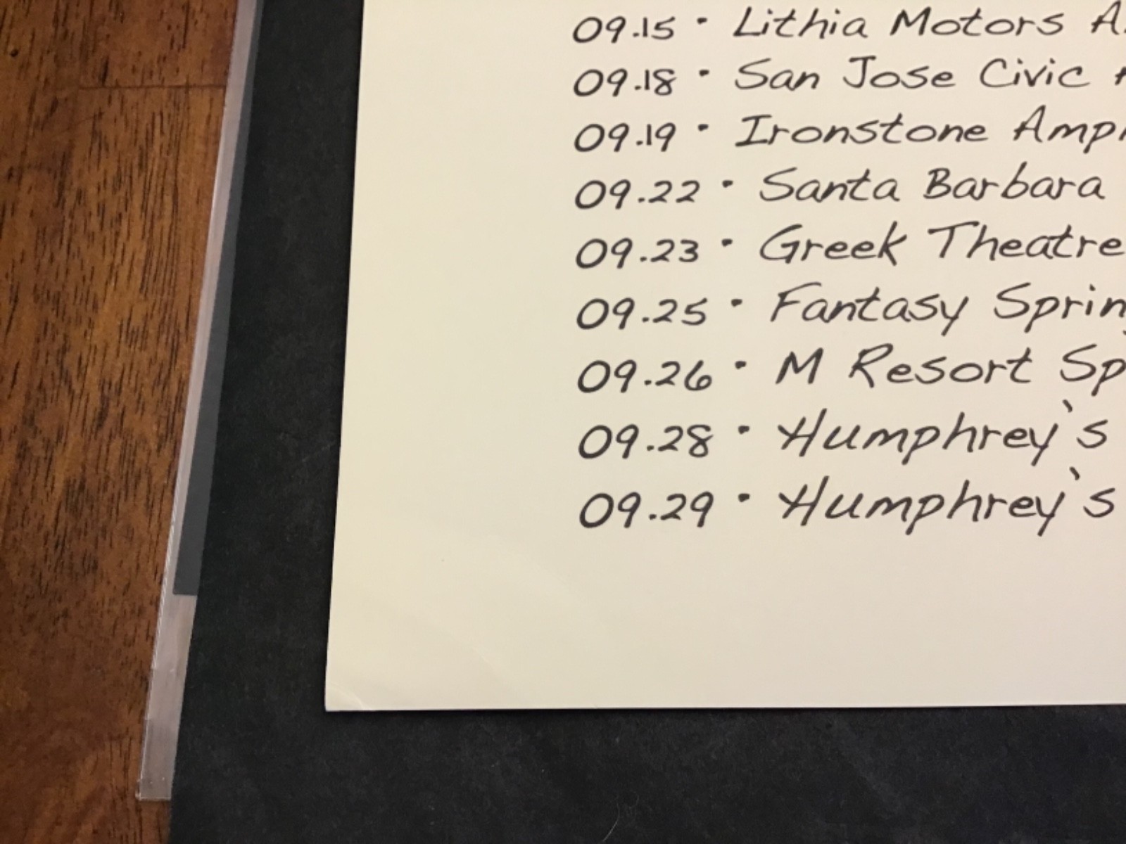 Crosby Stills & Nash Poster 2009 Autographed Neil Young Santa Barbara Coachella