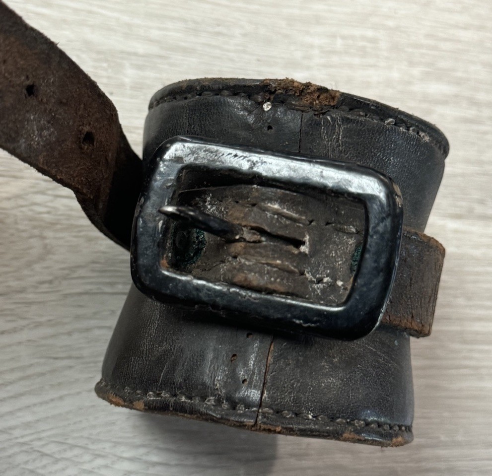 Original Civil War Leather Cavalry M1859 Carbine Boot Thimble Socket Metzger