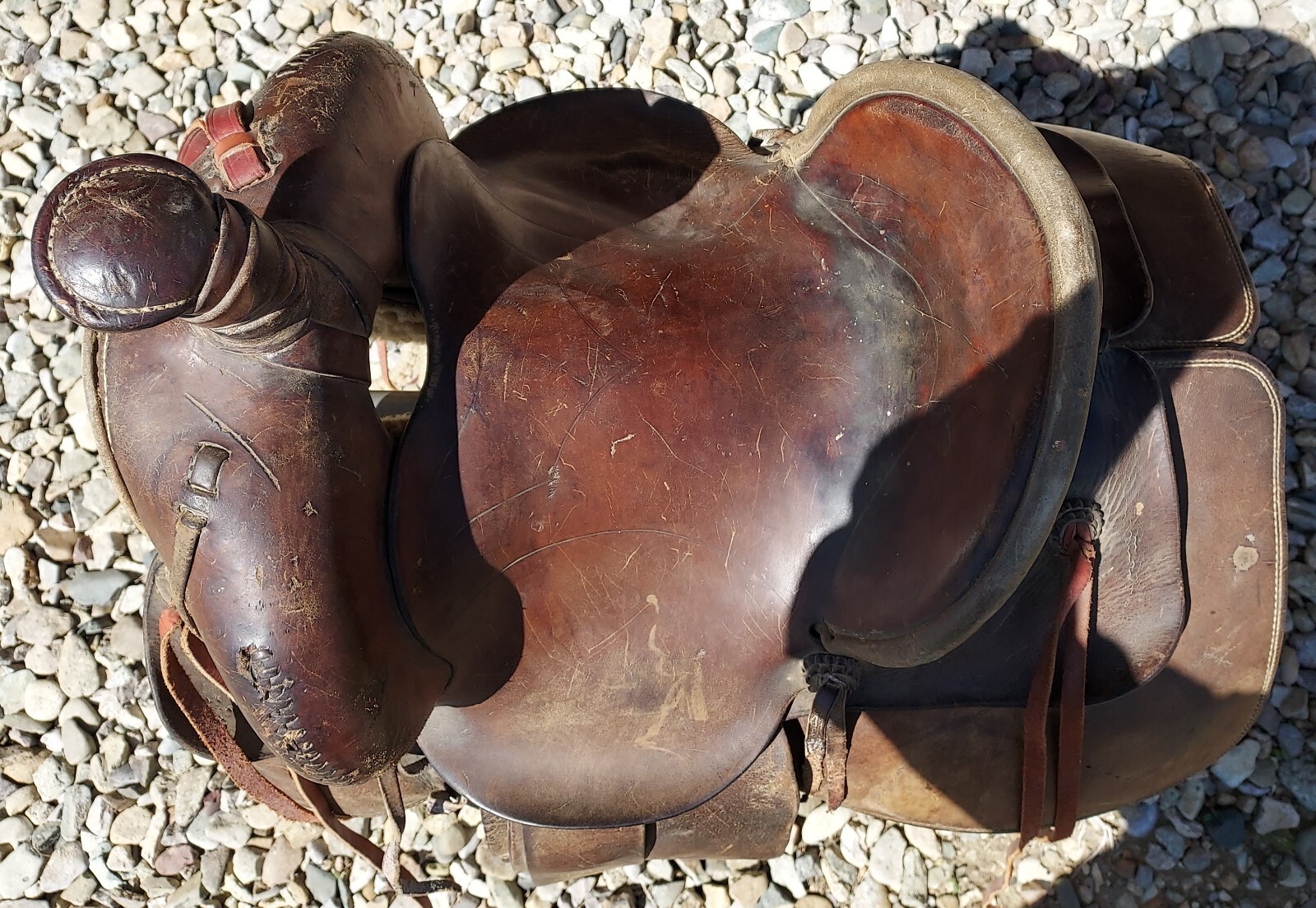 Antique Joseph Sullivan Fort Benton Montana - Saddle - Square Skirt - 13" seat