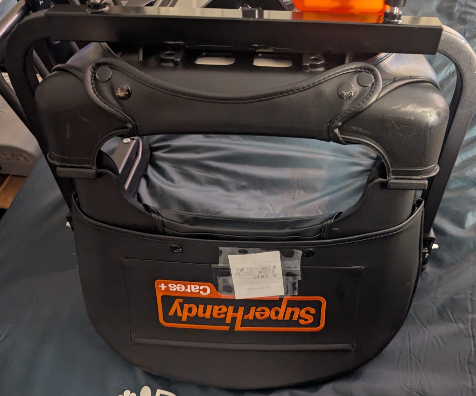 Super Handy Seat W/ Armrest Black Adjustable Height Easy to Install