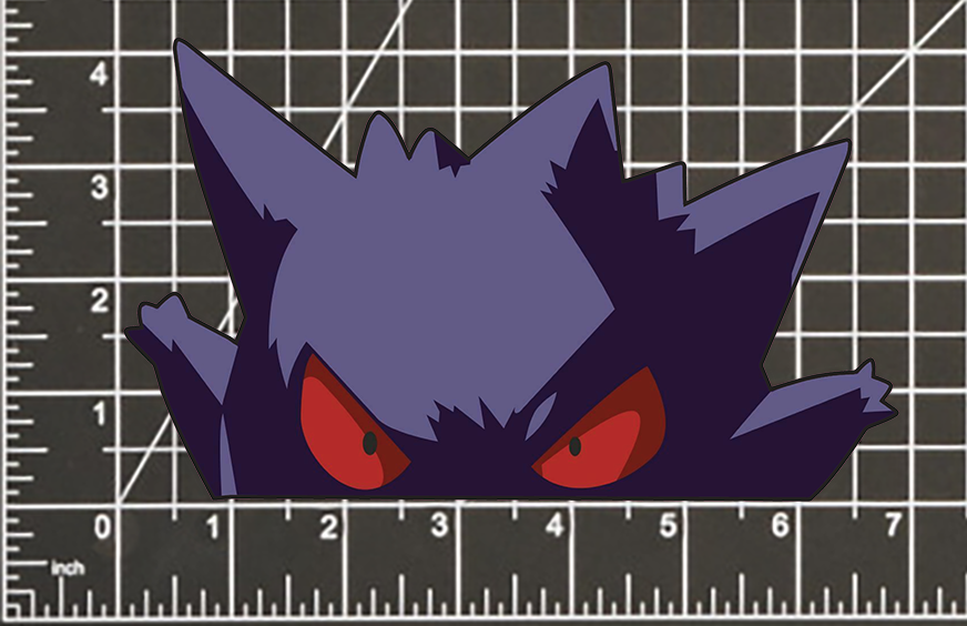 Gengar POKEMON STICKER DECAL -Peeker Peeking- 4 Different Sizes