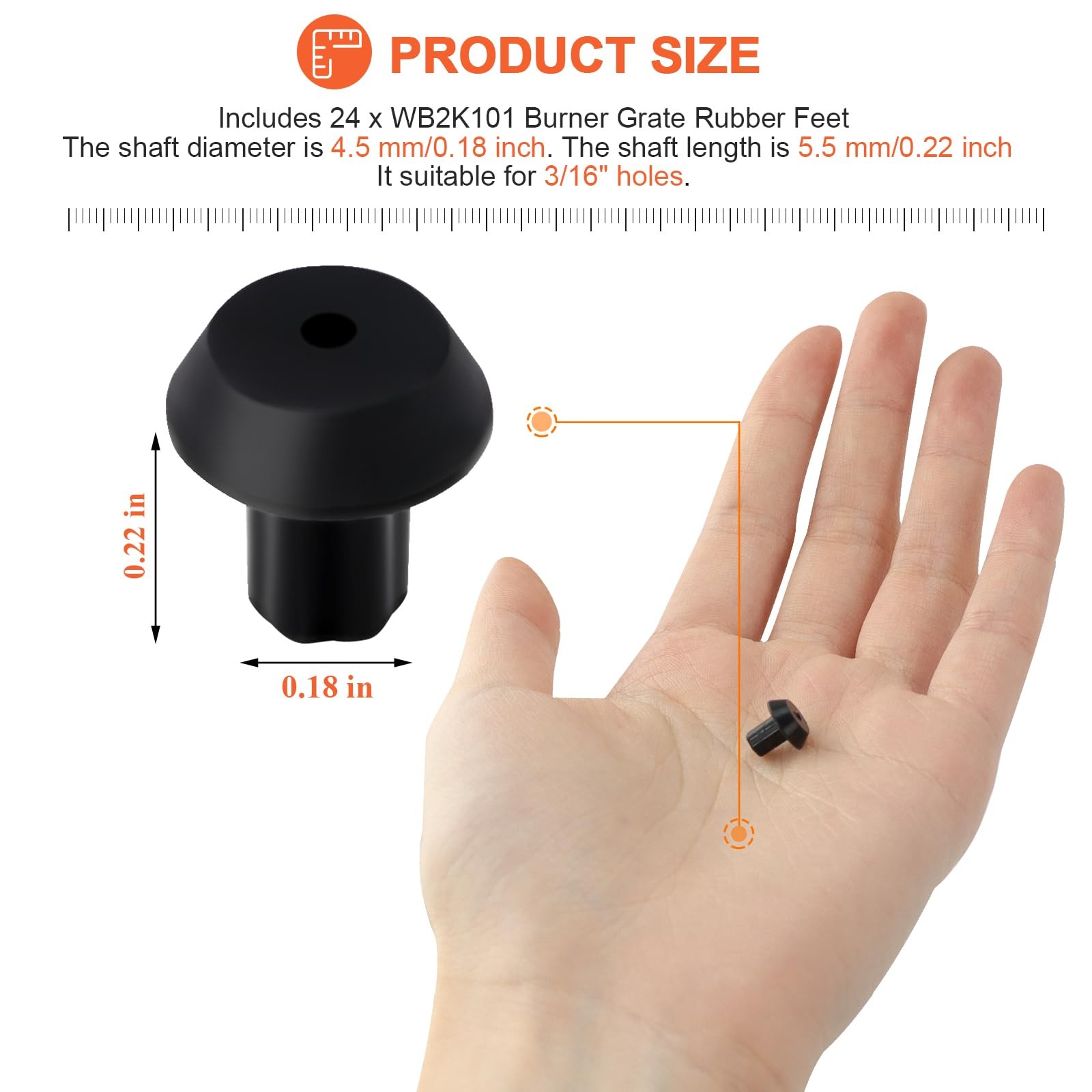 Stove Gas Range Grate Rubber Feet Bumper Frigidaire Gallery Kit Replacement