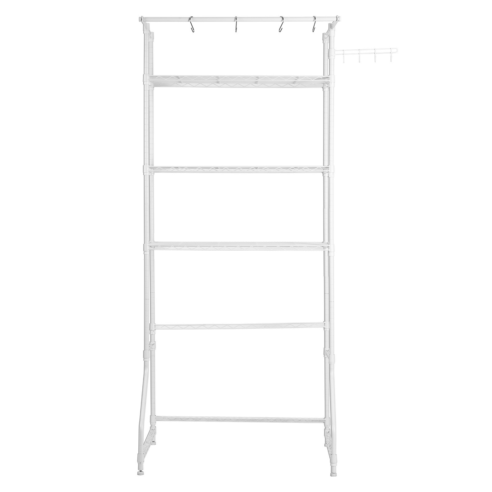 VEVOR Over Washer and Dryer Storage Shelf Single Row 3 Tiers Washer Rack White