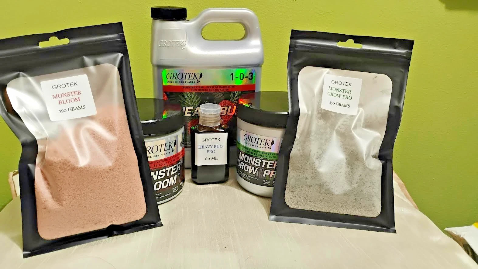 GROTEK Custom Trio Monster Gro Pro & Monster Bloom 150 Grams & Heavy Bud Pro 2Oz