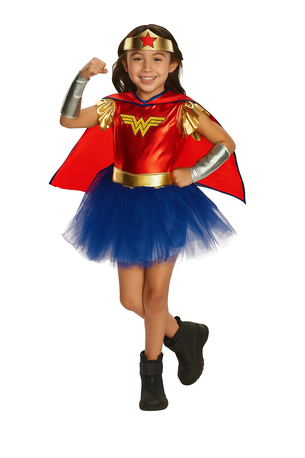 DC Wonder Woman Costume Dress Rubies 630400 Girls Size Medium 8 - 10 NEW!