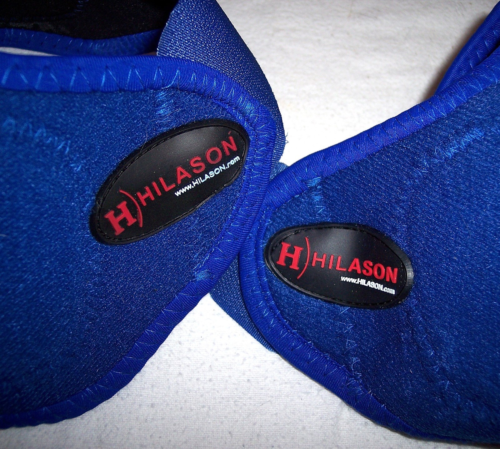 HILASON Bell Boots Pair M Horse No Turn Vented Protect Hook Loop Quick Wrap Blue