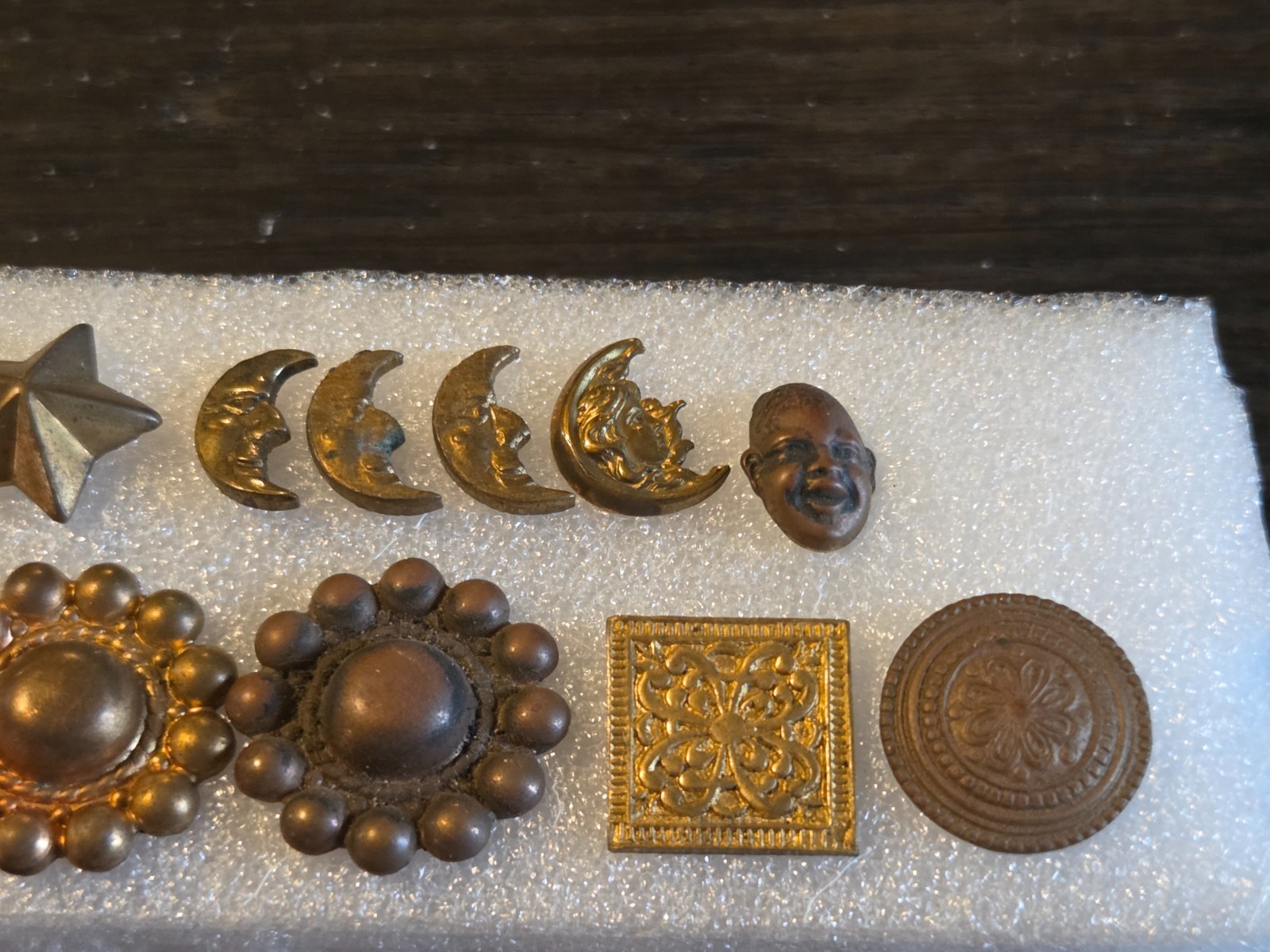 Decorative Vintage Brass/Metal Furniture Tacks Mixed Lot