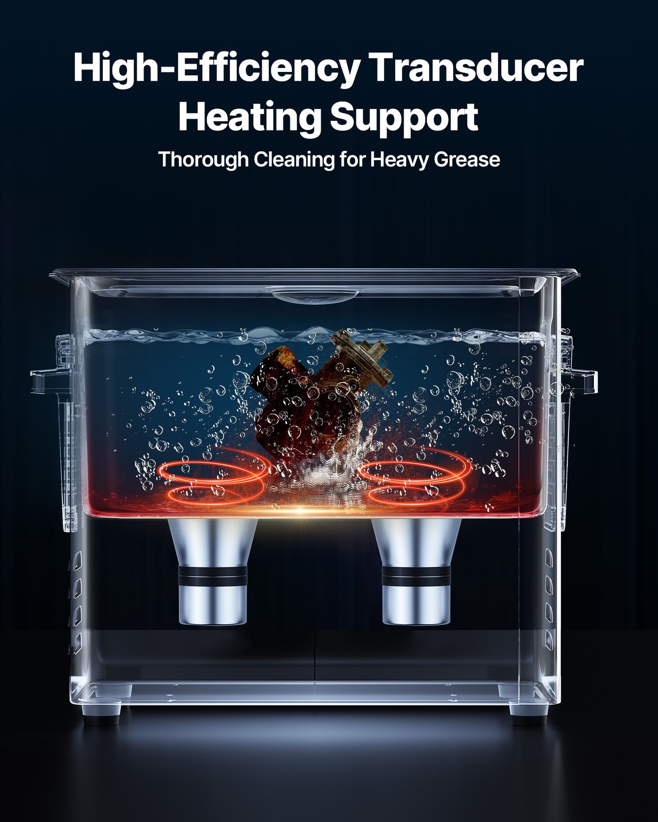 VEVOR 6L Ultrasonic Cleaner Machine with Cleaning Basket & Digital Display 120W