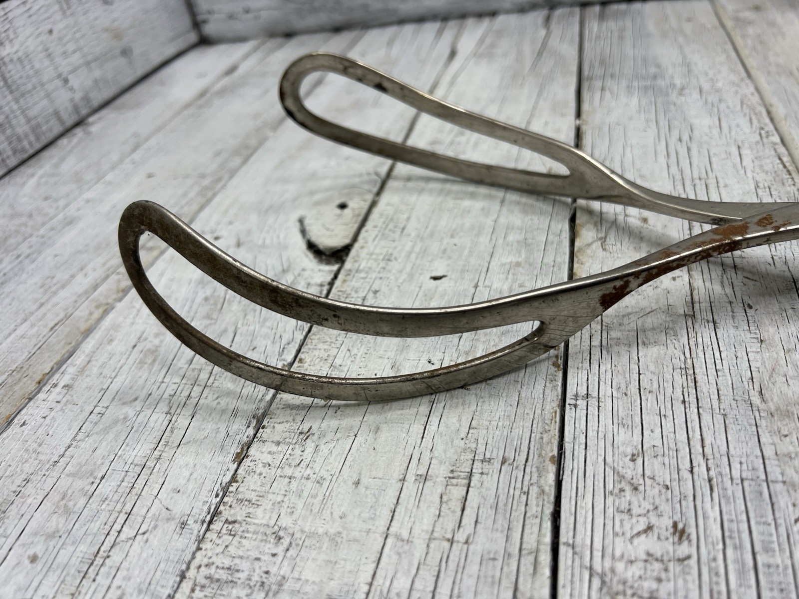 AS-IS Rusty Obstetrical Forceps Medical Birth Birthing Device Oddity Oddities