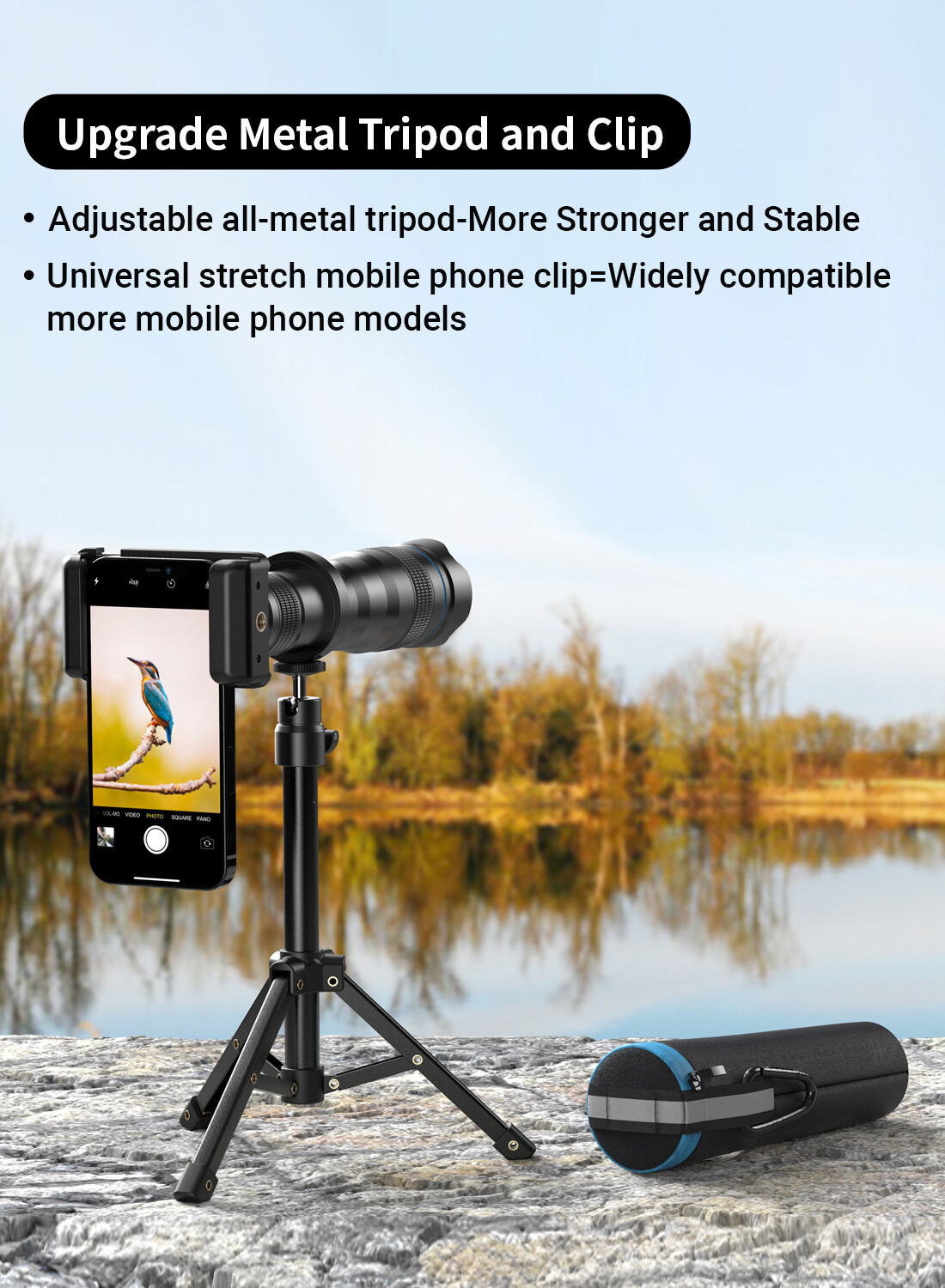 APEXEL 36X High Magnification Monocular LongRange Phone Telescope Telephoto Lens